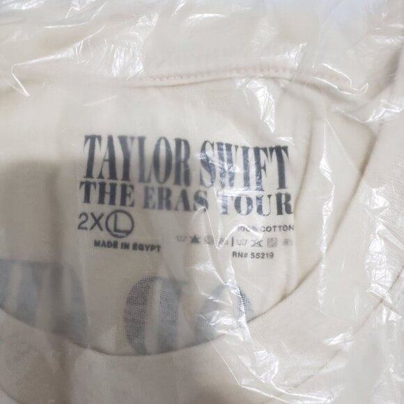 Taylor Swift The Eras Tour Beige Tee - Size 2X - Picture 6 of 7